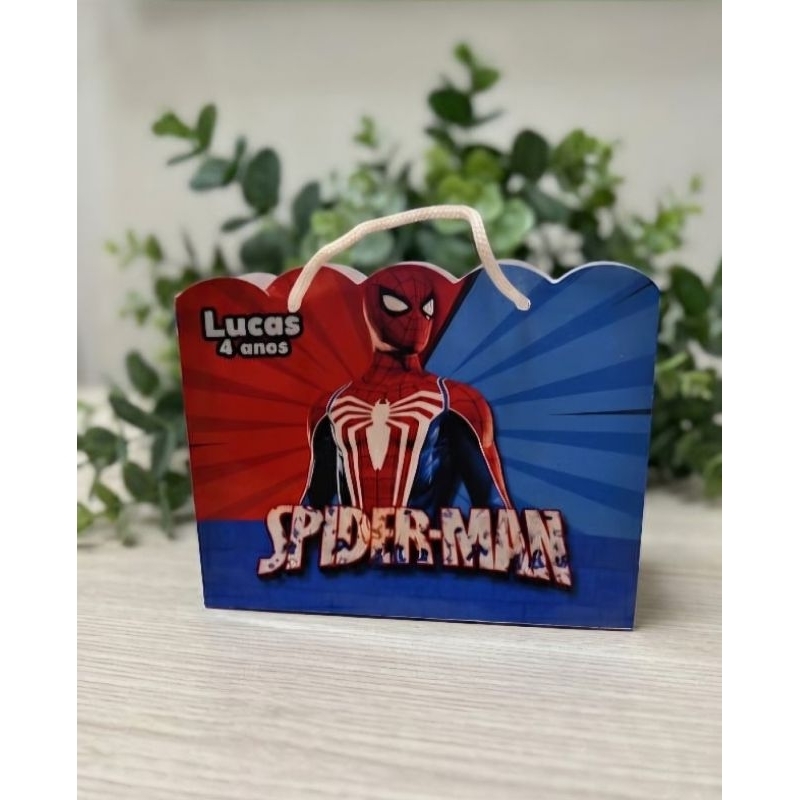 Sacolinha Personalizada Festa Infantil 20x15cm Nuvem Lembrancinha  Estilo Homem Aranha