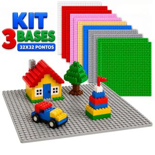 Base de Construção Base De Montar Blocos Base Clássica 1000 Pontos De Encaixar