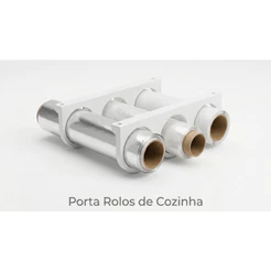 Conjunto de Suporte Organizador de Rolos Multiuso Para Armario Cozinha Parede