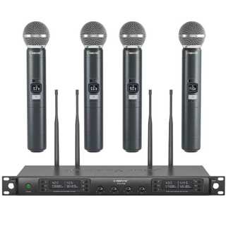Sistema Microfone Sem Fio Phenyx Pro Ptu-7000 4 Canais Uhf