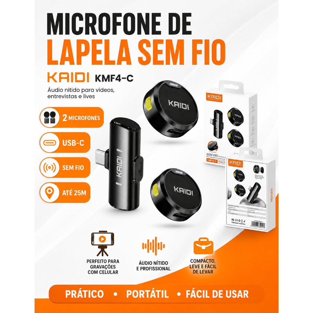 Microfone Celular Lapela Sem Fio Microfone Para Celular Condensador Profissional 2 Microfone Sem Fio
