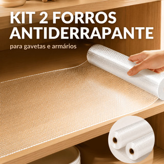 Forro Antiderrapante para Gavetas Armário Geladeira Cozinha Rolo Tapete Transparente Impermeável Lavável