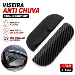 1 Par Protetor de Retrovisor Anti Chuva Viseira Universal para Carro