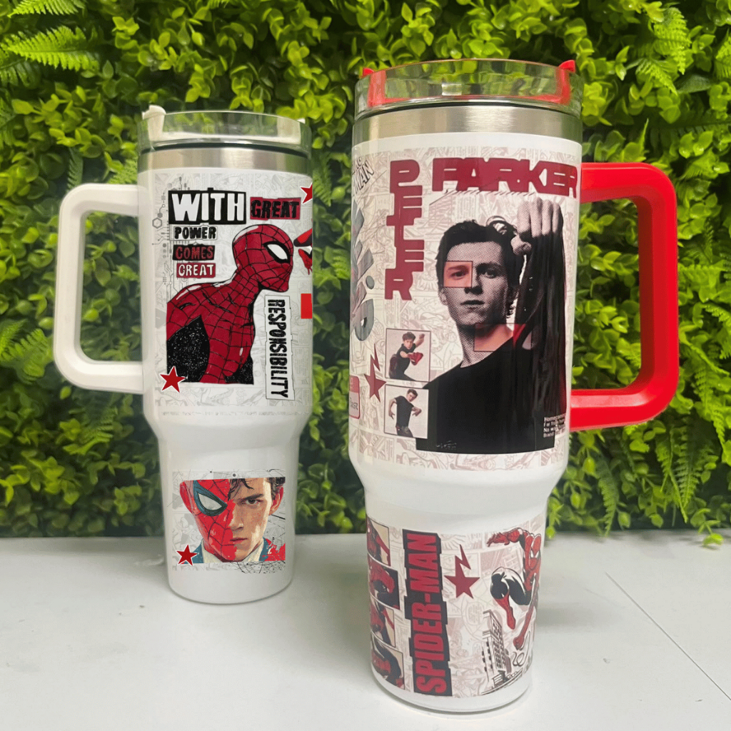 Copo Térmico Garrafa Personalizado Com NOME 1200ML Homem Aranha