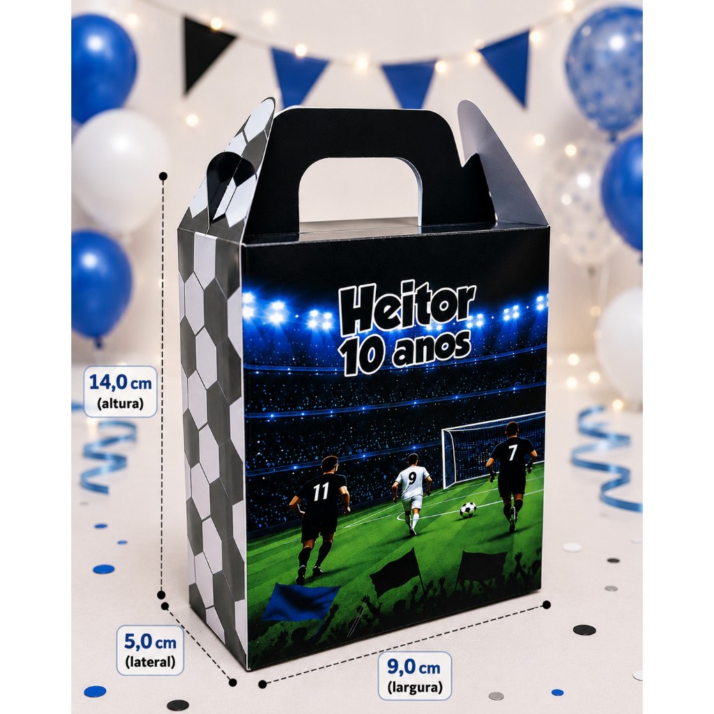 Kit Caixinha Maleta FUTEBOL para Lembrancinhas Personalizadas Festa Infantil aniversario