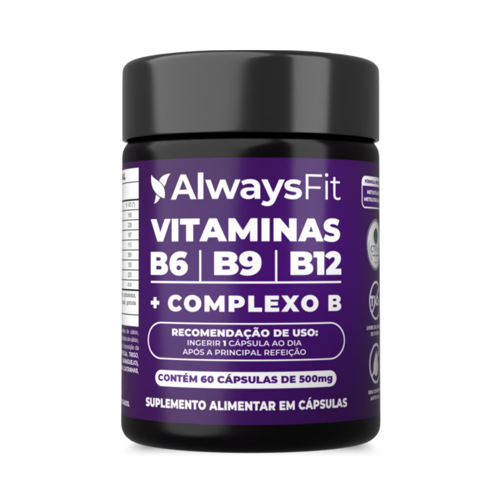 Complexo B AlwaysFit  | Metilfolato + Metilcobalamina + Vitaminas do Complexo B | 60 Cápsulas