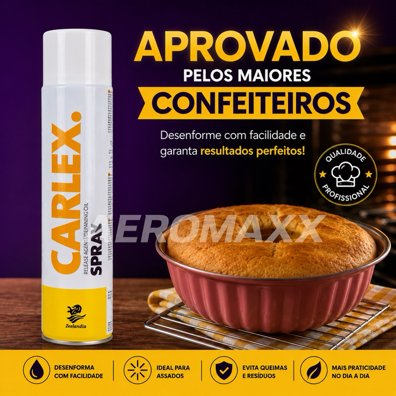 Zeelandia Carlex Unta Forma e Assadeiras Desmoldante Culinário Doces Confeitaria 1 Lata 600ml