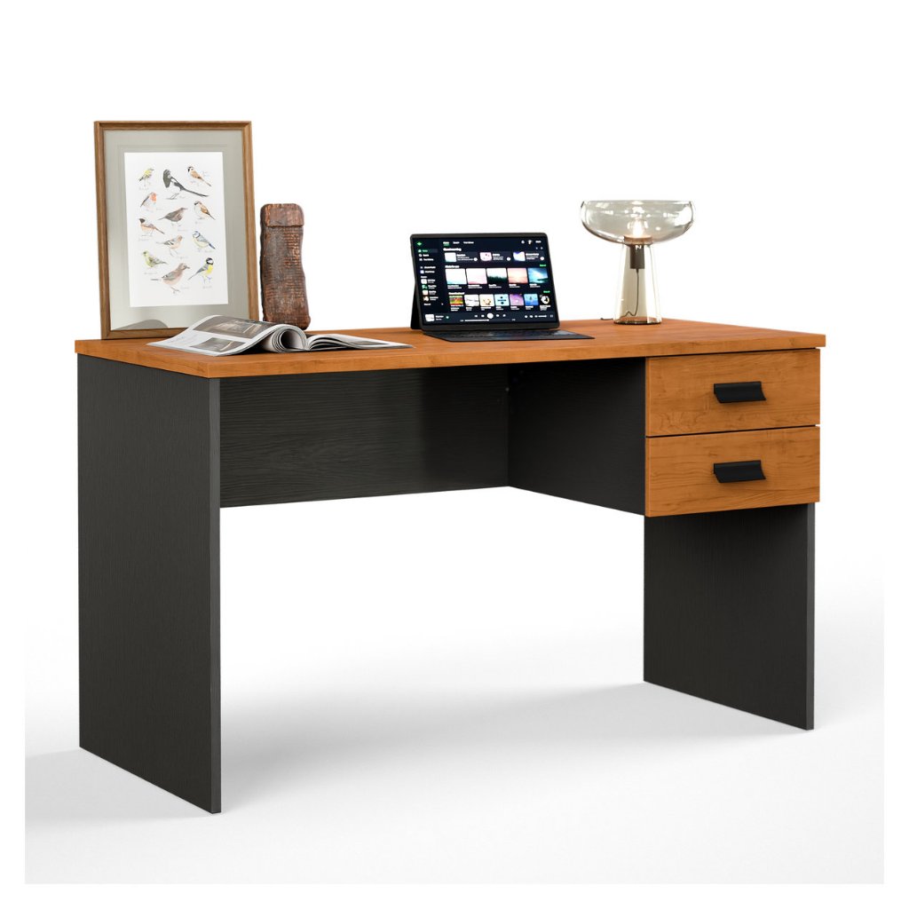 Escrivaninha Com 2 Gavetas Home Office Para Escritório Mesa De PC Computador Para Estudo E Trabalho Londres