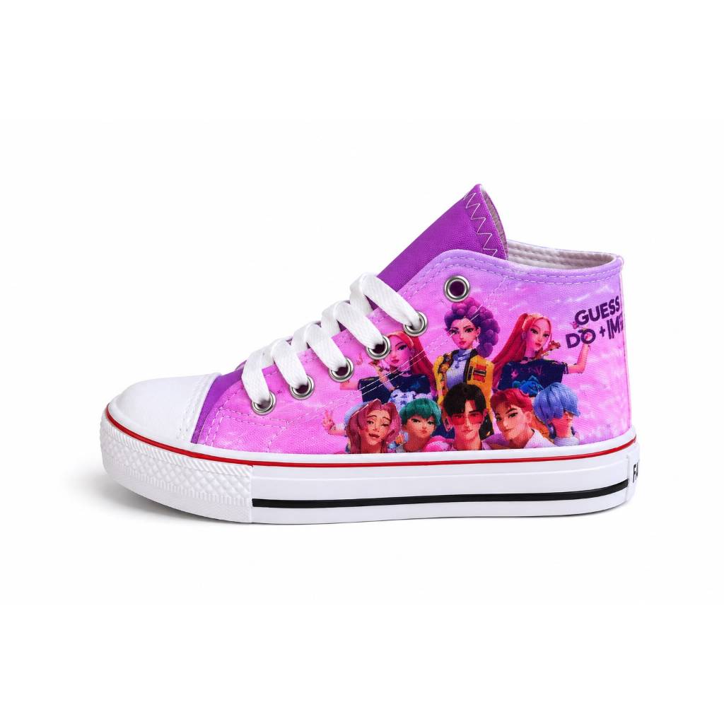 Bota Guerreiras K-Pop Rosa Cano Alto | , Confortável e Estiloso | 27ao 32