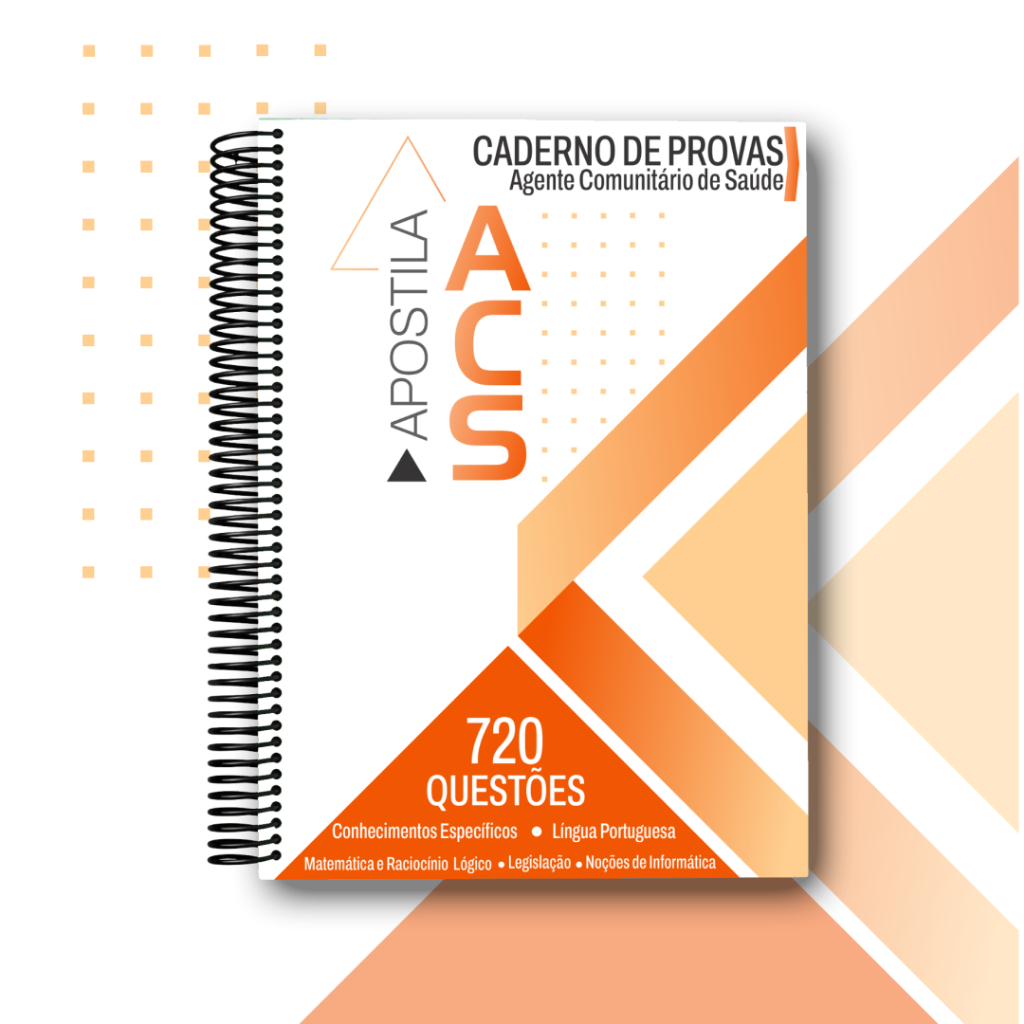 Imagem Apostila Agente Comunitario de Saude ACS 720 Questões Gabaritadas 20 Provas Anteriores Concurso Processo Seletivo