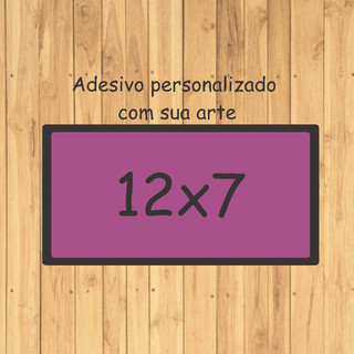 Adesivos 12x7cm -  Personalizados Com Sua Arte - Retangular