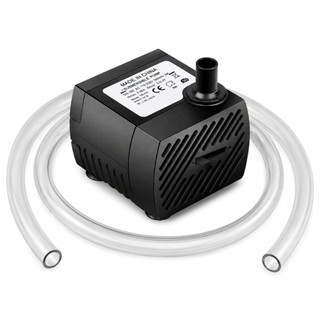 Kit Bomba Bivolt Com 50cm De Mangueira Cano Grande Motor Bombinha Submersa Para Fonte De Água Aquário Cachorro Gato