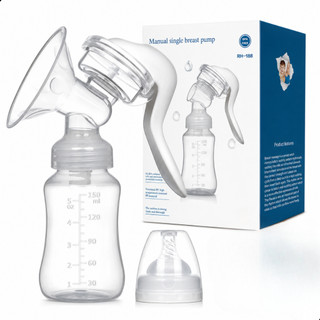 Bomba Manual de Leite Materno 150ml Manual Mamadeira Extrator Silicone