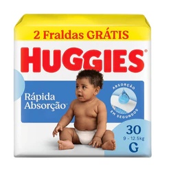 Fralda Huggies Tripla Proteção G 30 Unidades