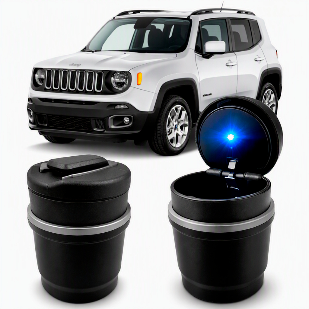 Lixeira Cinzeiro com LED Acessorios Jeep Renegade Compass Commander