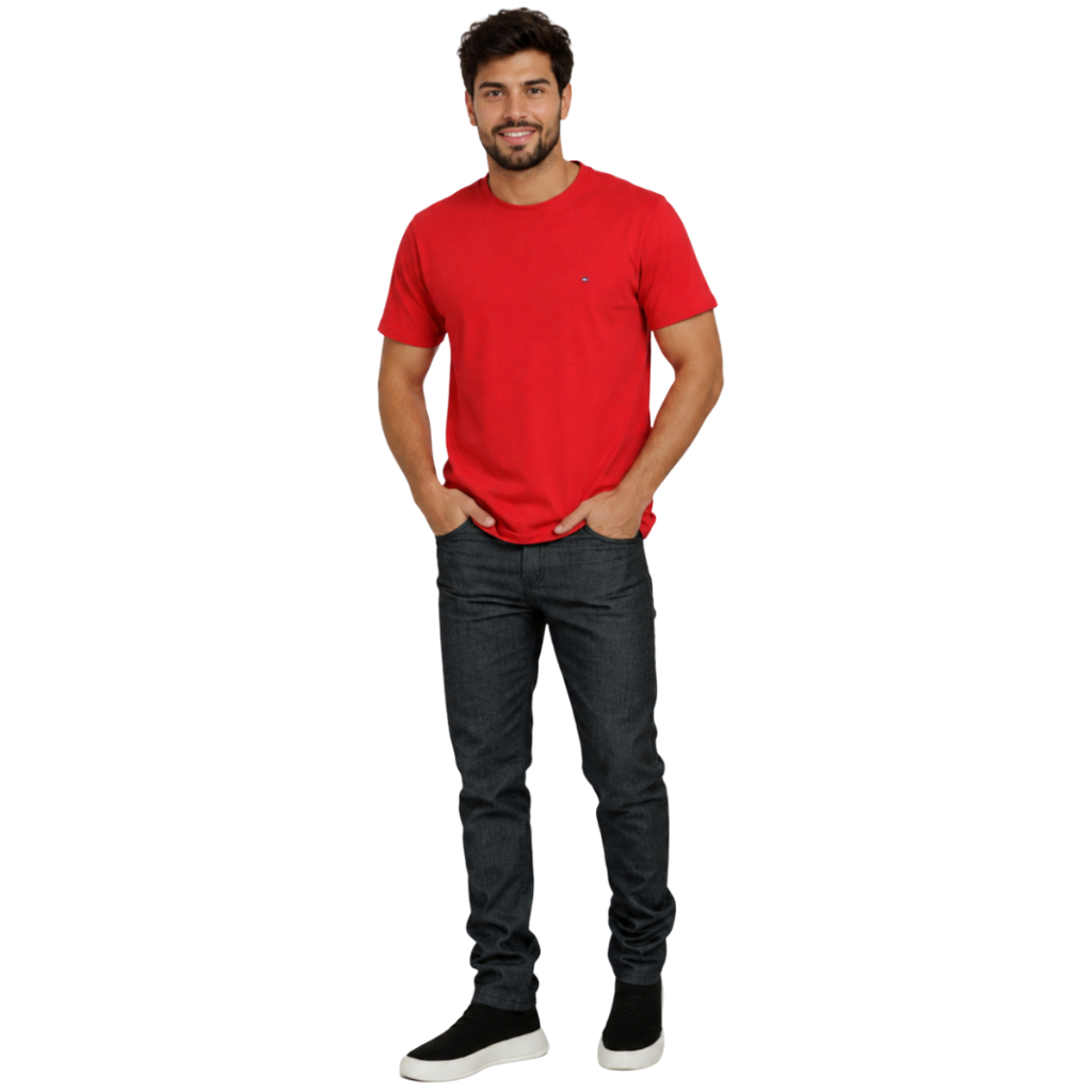 Kit C/2 Calças Jeans Masculina 100% Algodão para Trabalho Reforçada — imagem 2 de 2