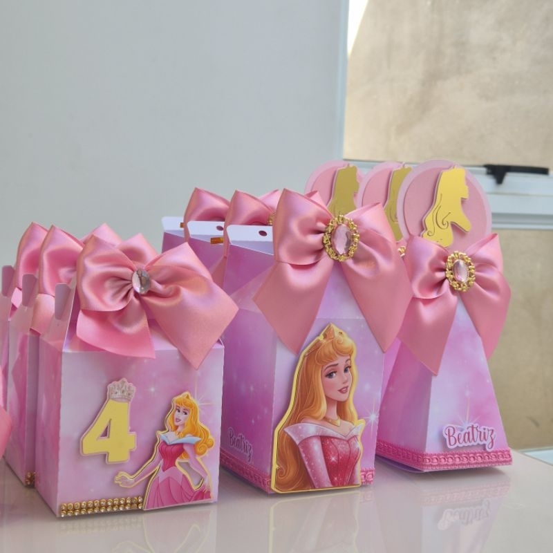 Personalizados Bela Adormecida Aurora | Kit Festa Infantil | Caixinhas e Lembrancinhas Personalizadas