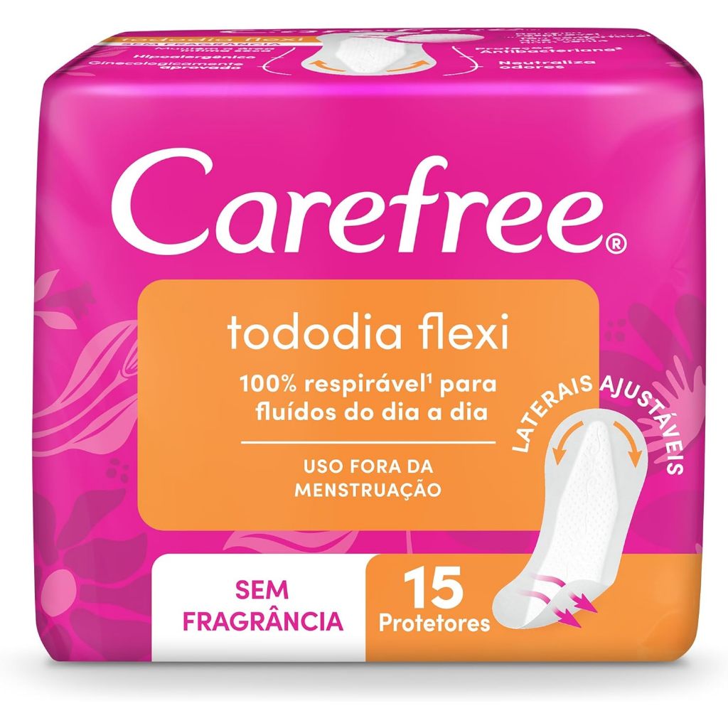 CAREFREE® Protetor Diário Todo Dia Flexi sem fragrância 15 unidades