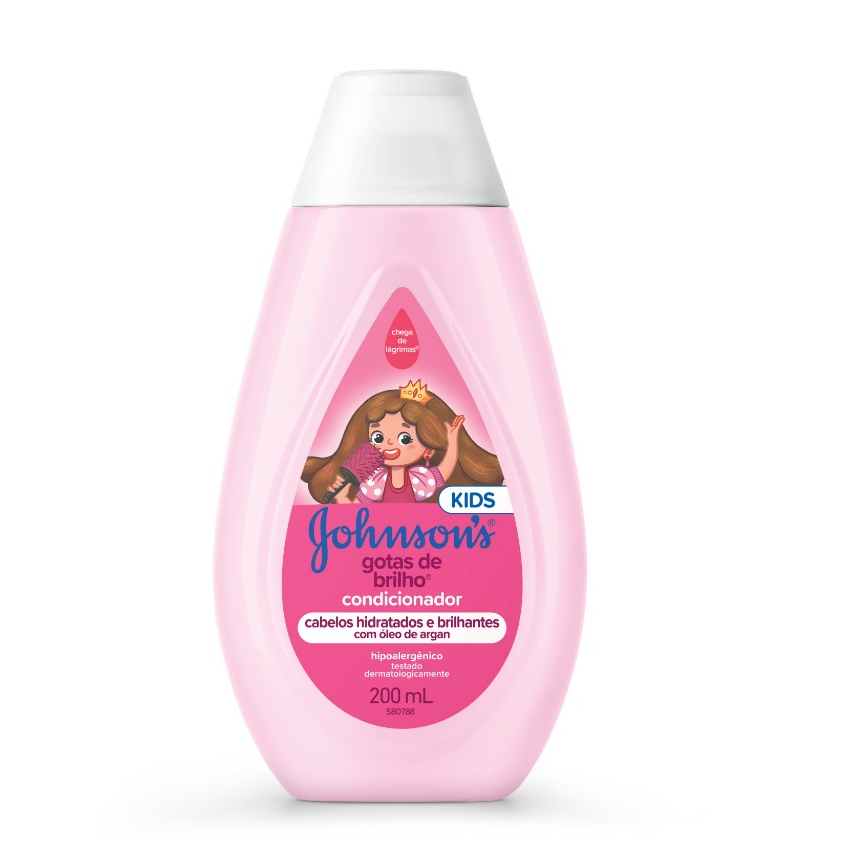 Condicionador Infantil JOHNSON'S® Gotas De Brilho, 200mL