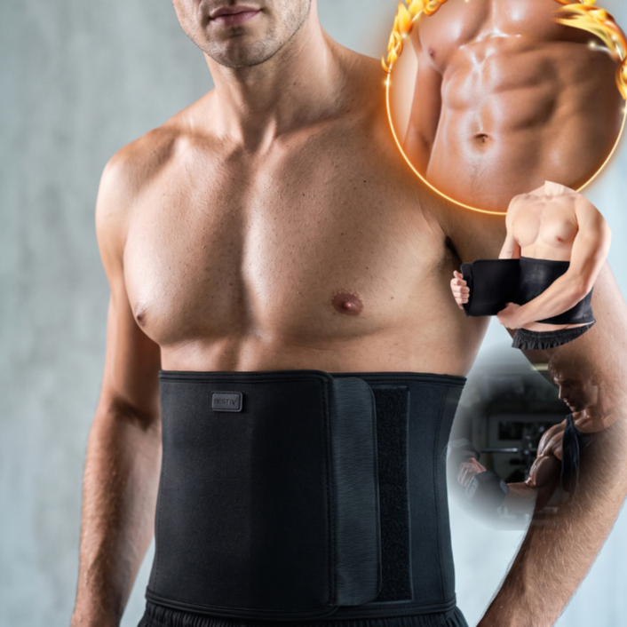 Cinta Abdominal Térmica Masculina Corrigir Postura Coluna