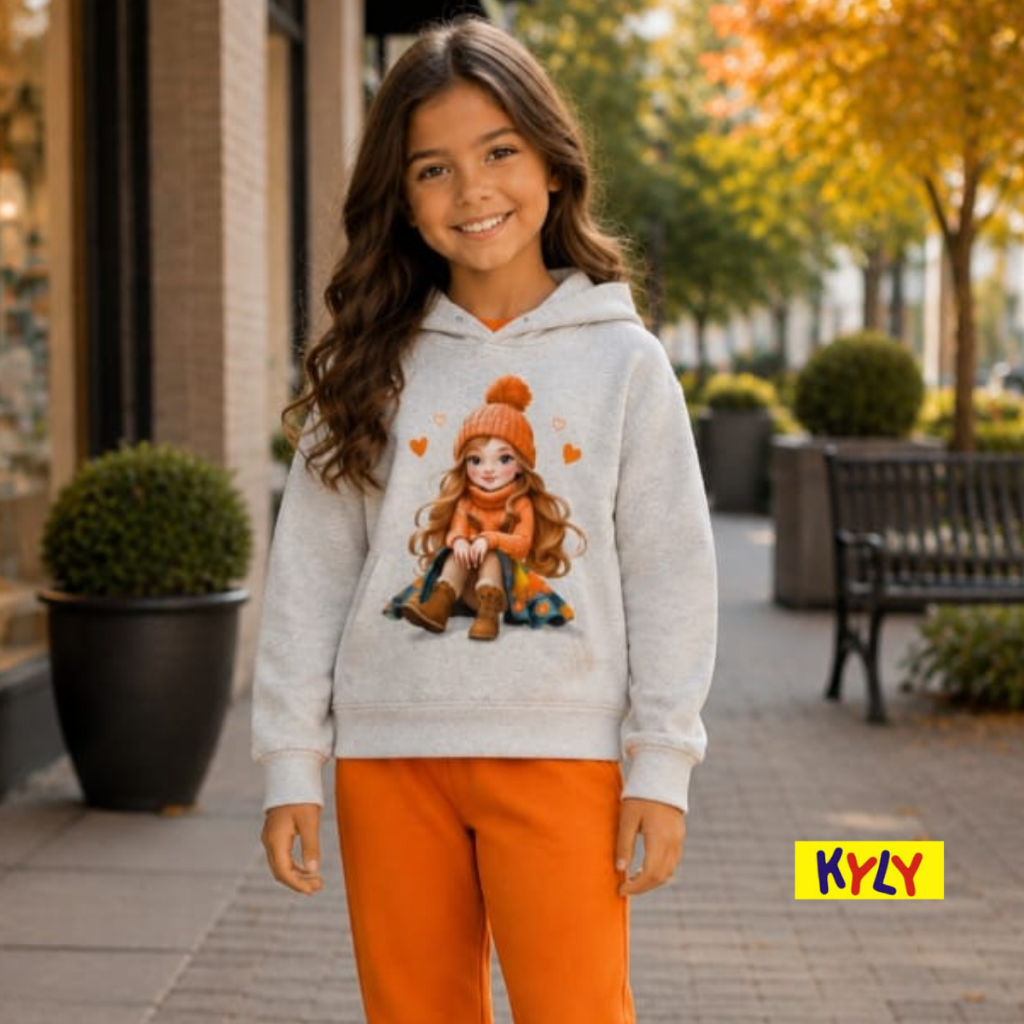 Conjunto infantil moletom flanelado menina Kyly  tam 4 ao 8   1001531