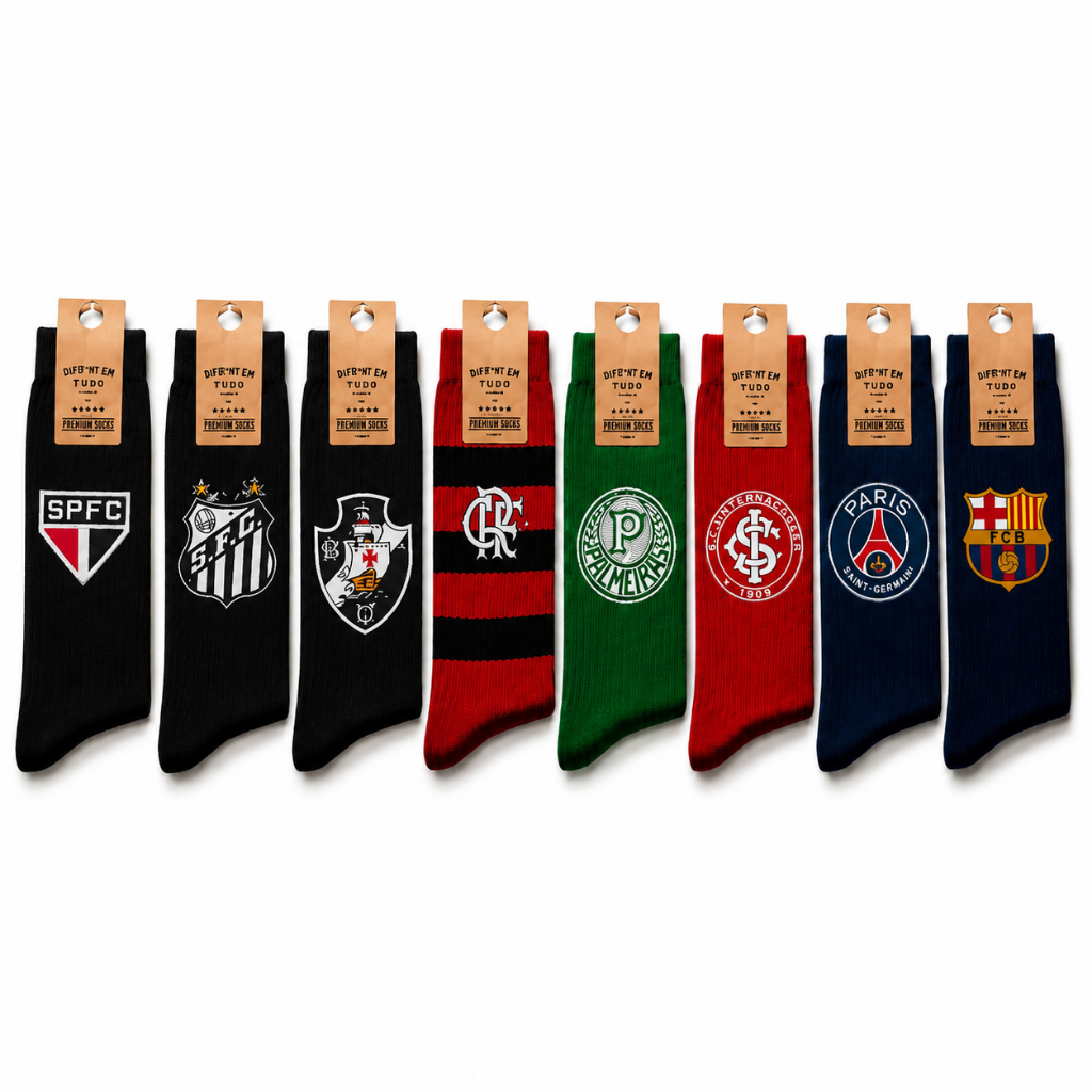 Meião Futebol Infantil Juvenil Timão Paulista Esportivo Para Jogo Treino e Escola Envio Imediato !!!