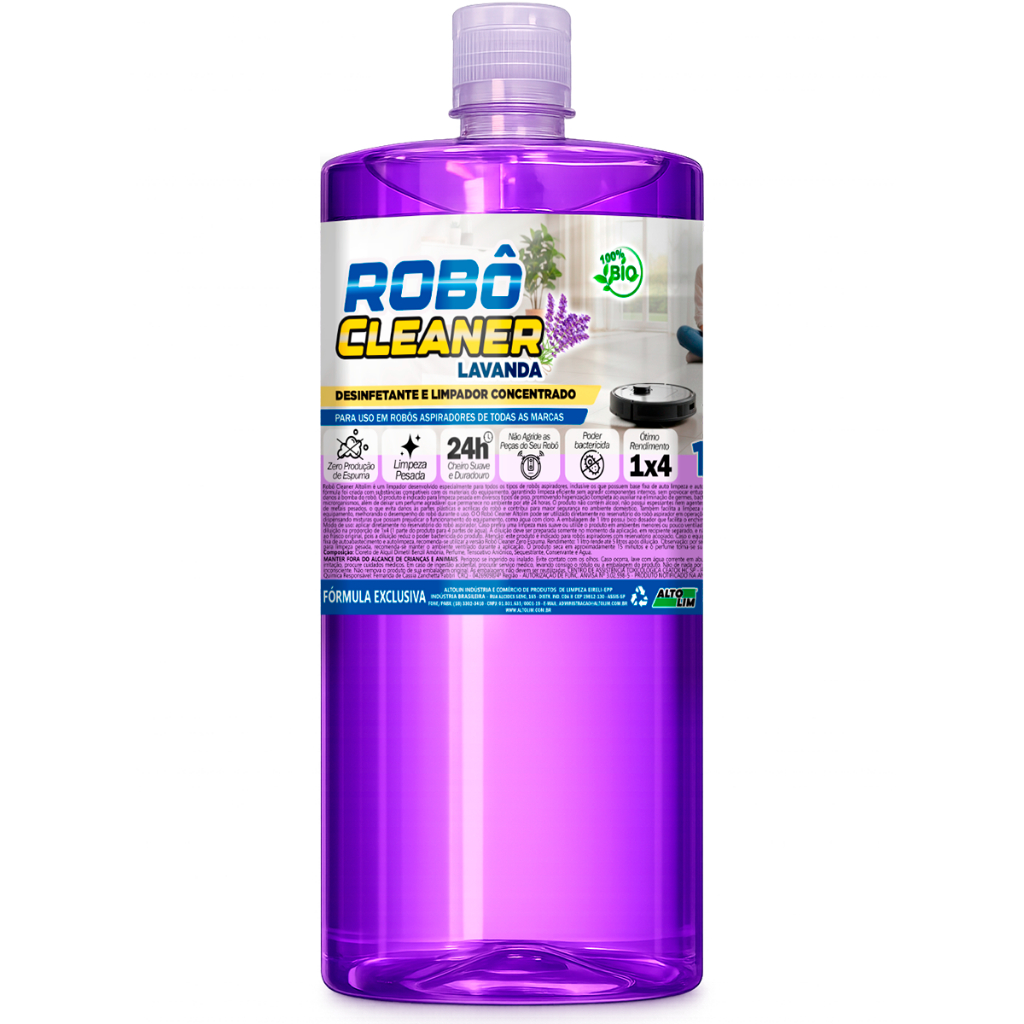 Desinfetante Robô Cleaner Zero Espuma 1L Para Robô Aspirador MOP Limpa Piso Produto Para Reservatório Concentrado