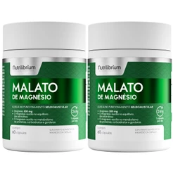 Kit 2x Malato De Magnésio 60 Cápsulas 300mg Premium Nutrilibrium