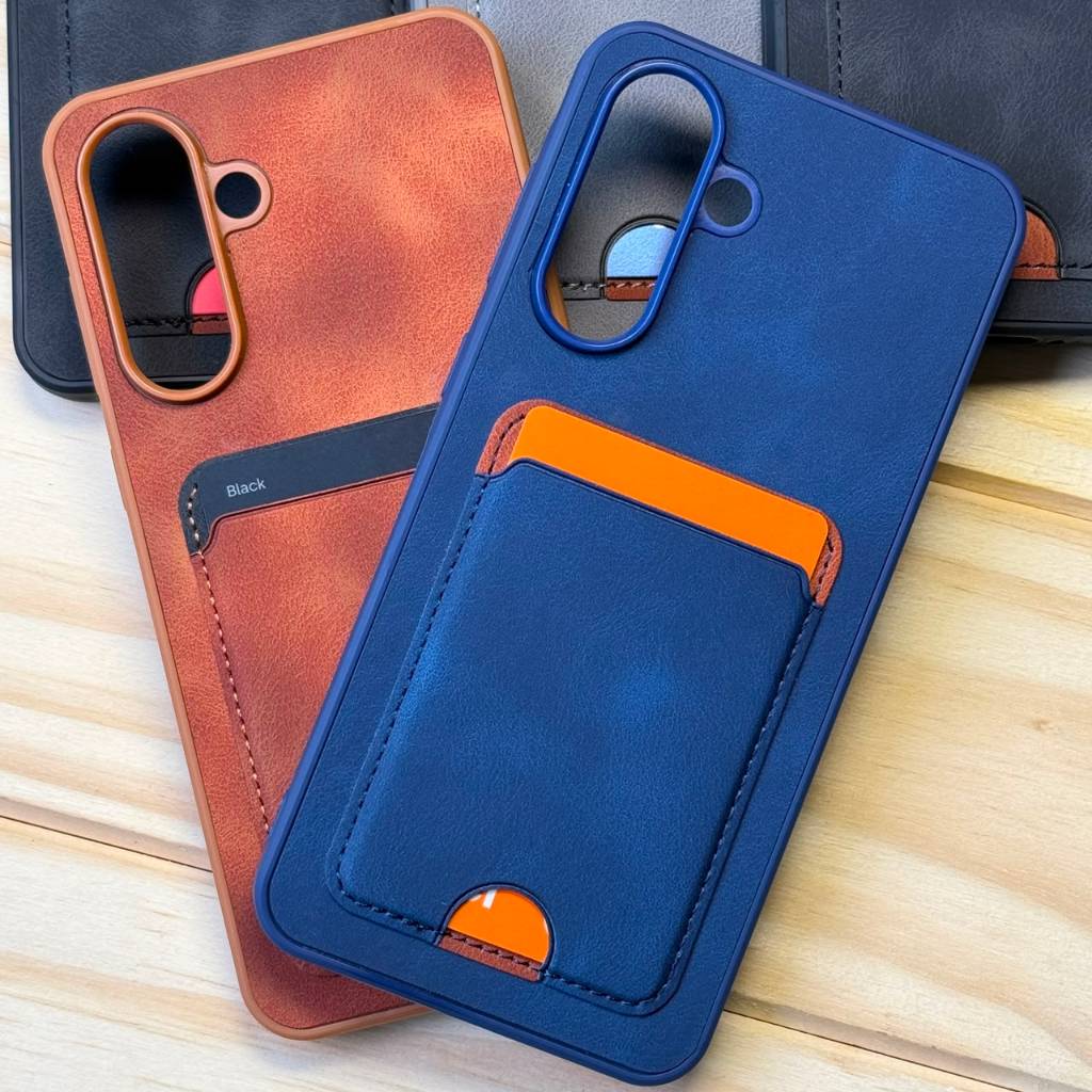 Capa Carteira Premium Porta Cartão Aveludada Macia - Samsung Galaxy A14 A15 A16 A17 A26 A36 A37 A56 A57