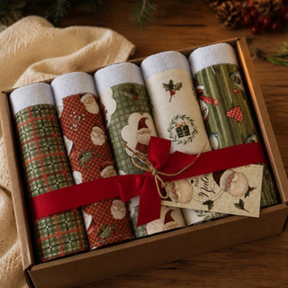 Presente de Natal Artesanal Pano de Prato 100% Algodão Lembrancinha Mesa Posta Decorativa
