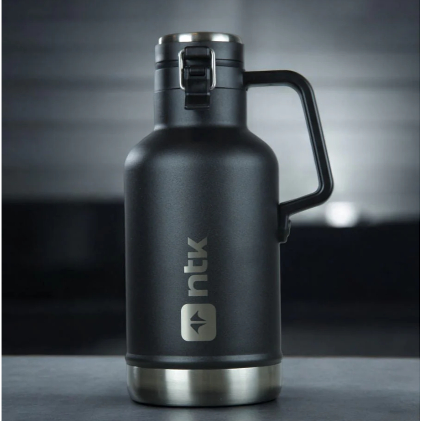 Garrafa Térmica Growler Preto Aço Inox 1,9 Litros NAUTIKA