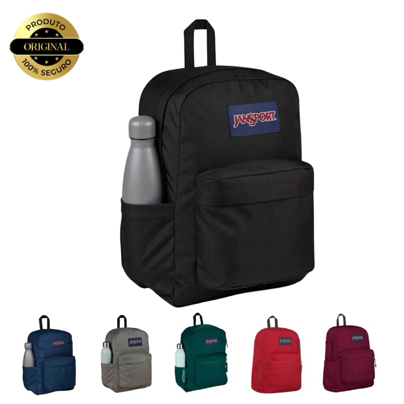 Mochila Jansport Unissex Cross Town Bolsa Escolar Academia Trabalho Dia a Dia Original Lançamento