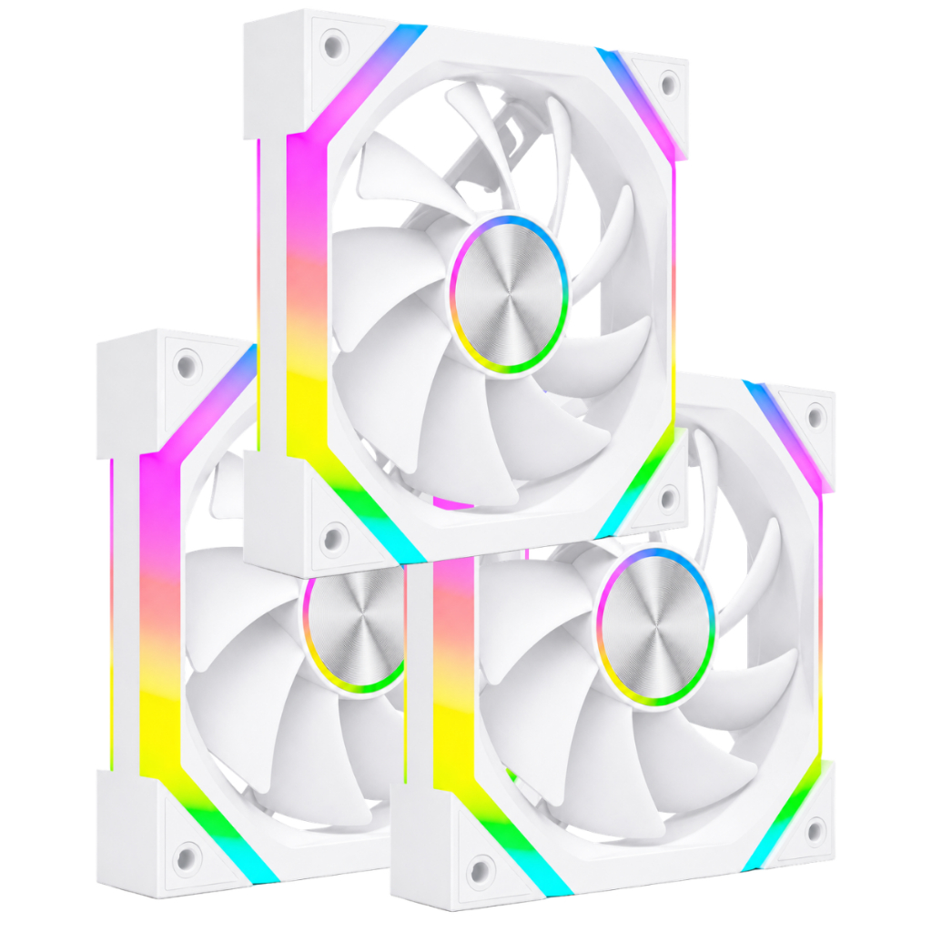 Kit Fan Magneto X Reverse 120mm Rise Mode 1800 RPM Branco