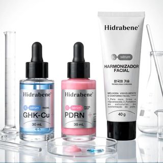 Hidrabene 3 Séruns Faciais Harmonizador V-Shape + Shot PDRN + GHK-Cu Linha Coreana