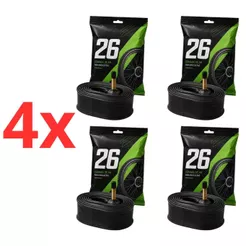 Kit 04 Câmara Ar Bicicleta Aro 26x1.9/ 2.125 Bico Grosso Tipo Da Válvula Schrader