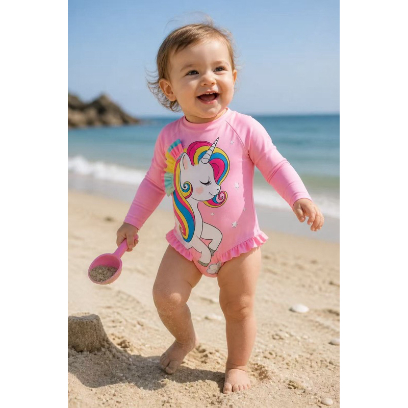 Maiô Infantil Unicornio 🦄 Natação Biquíni Piscina Praia F0069