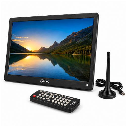 Monitor TV Digital Portátil 14,1" LCD HDMI USB Bateria 2400mAh Recarregável Controle Remoto Antena