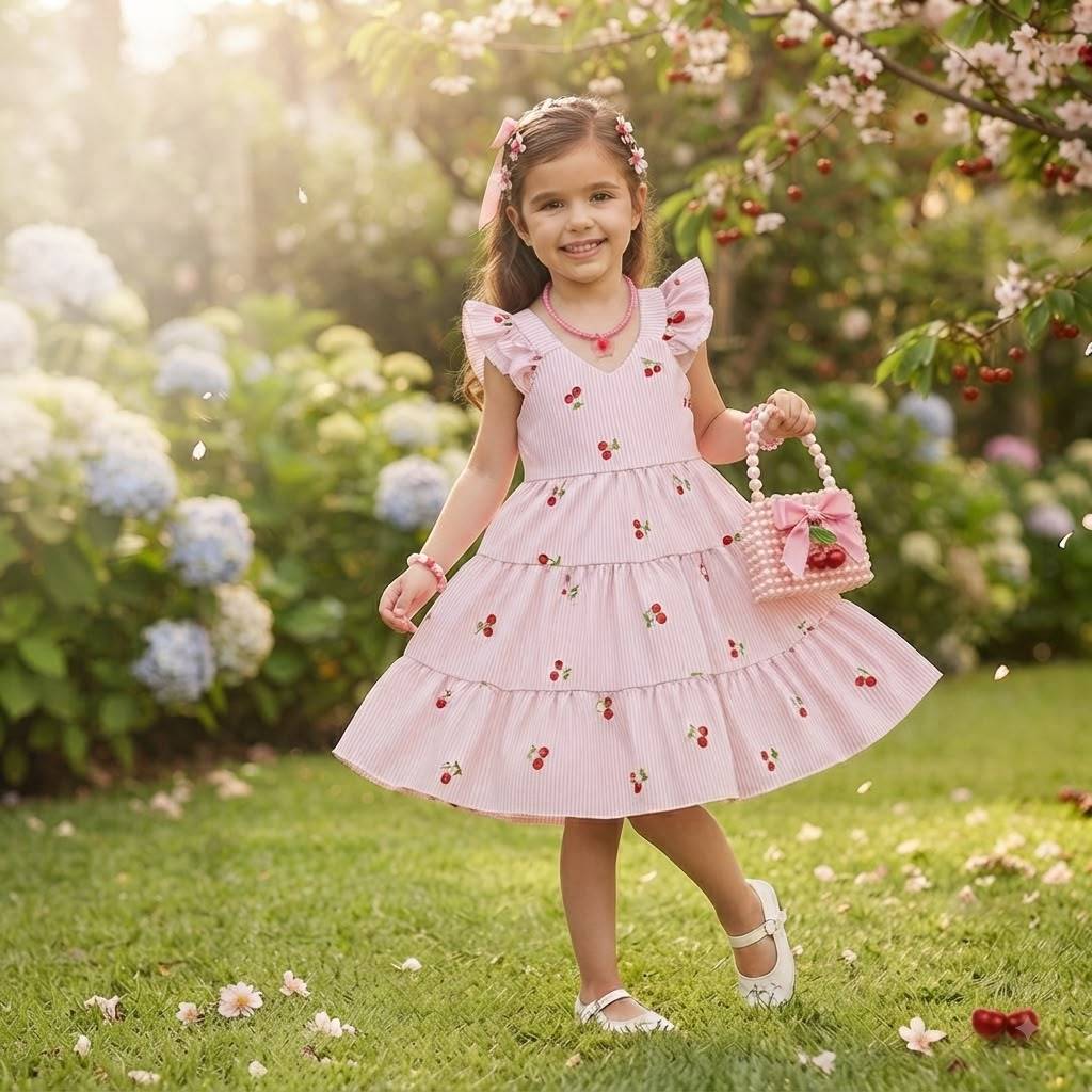 Vestido Infantil Menina Estampado Verão