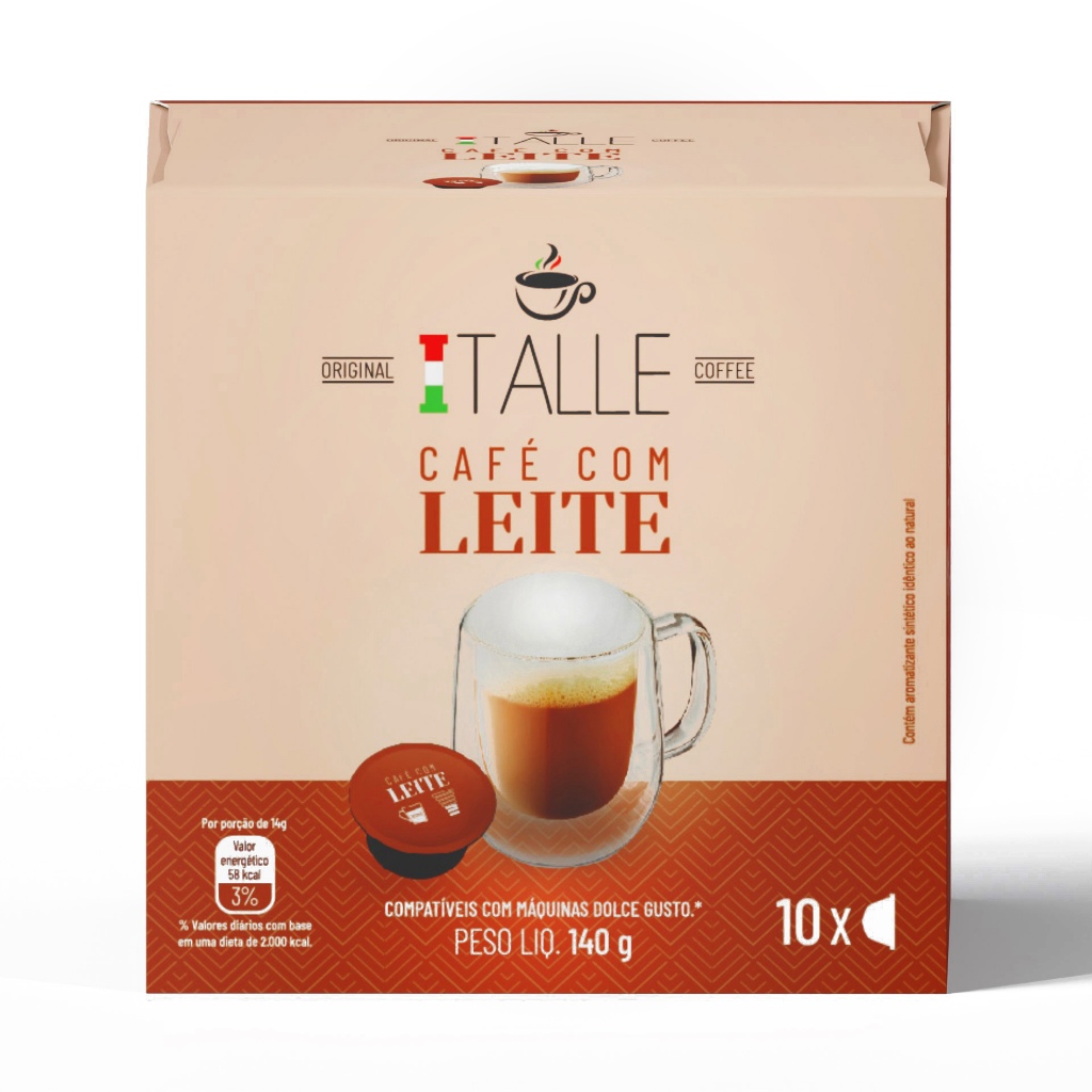 Cápsulas Café Com Leite Dolce Gusto Compatíveis Café