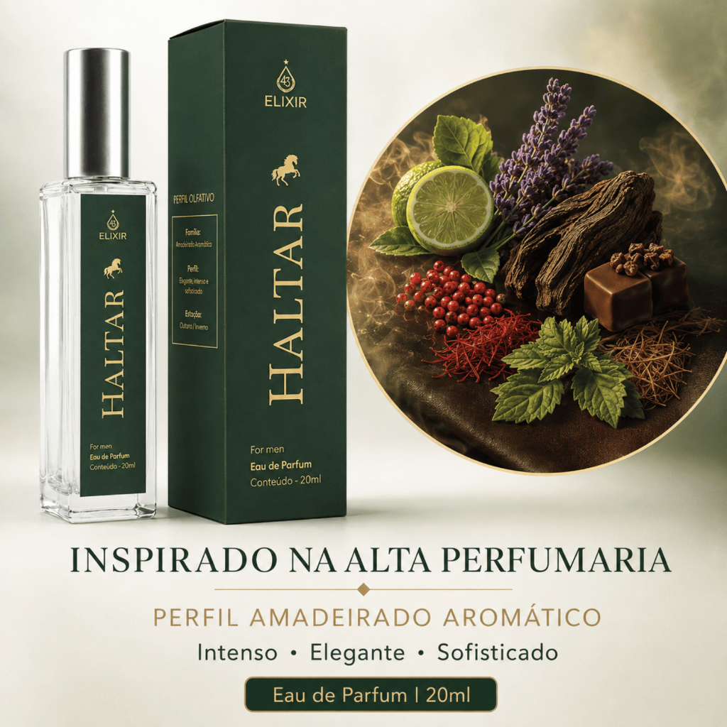 Perfume Masculino Haltar Eau de Parfum 20ml Iinspirado na Alta Perfumaria | Elixir 43