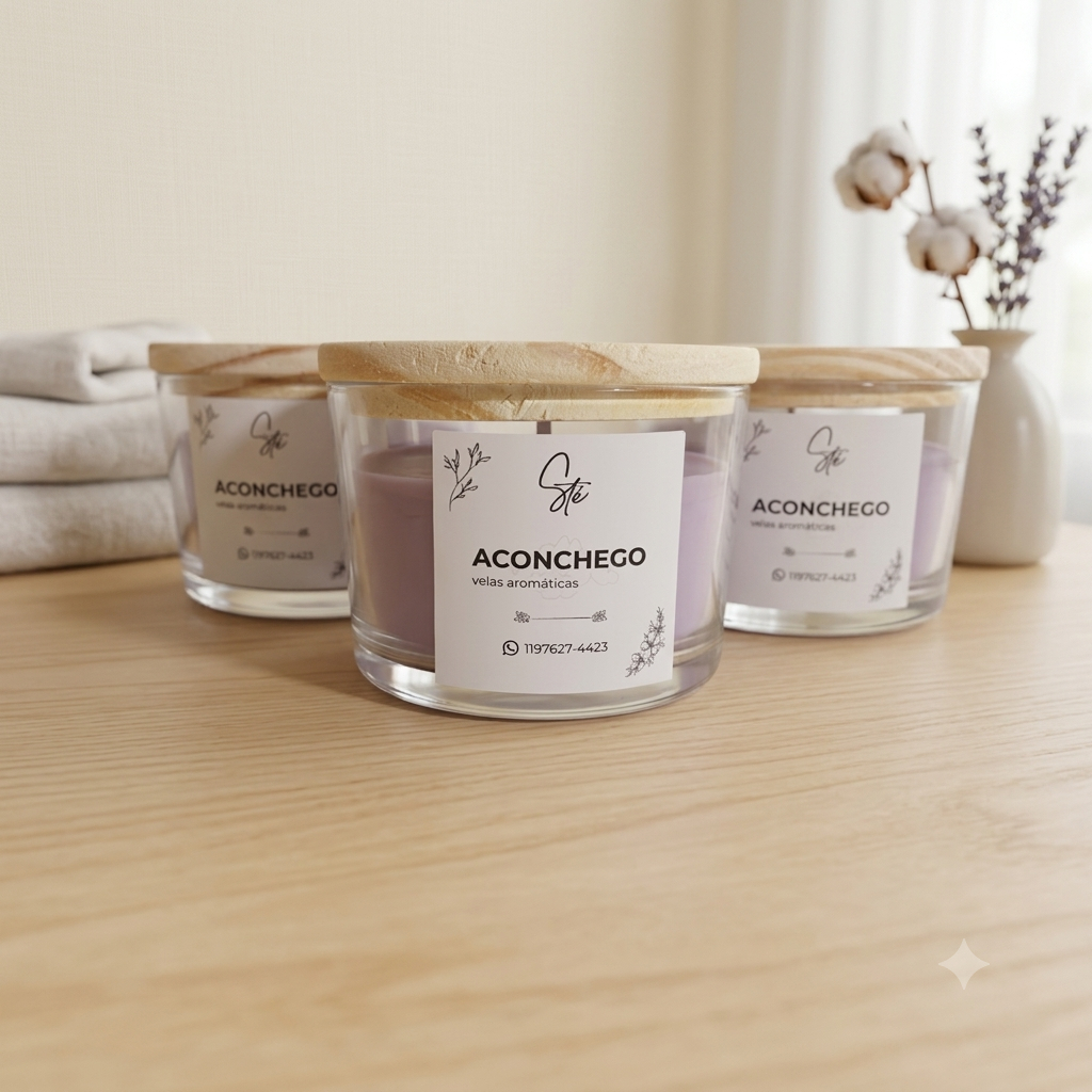 Vela Aromática Artesanal Lavanda – Pote de Vidro com Tampa | 90g