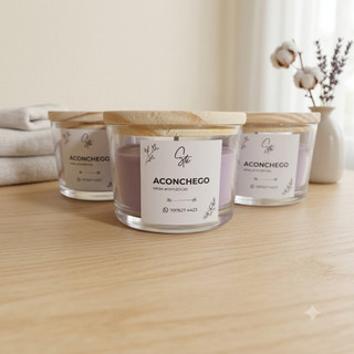 Vela Aromática Artesanal Lavanda – Pote de Vidro com Tampa | 90g
