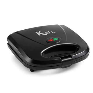 Sanduicheira Grill Elétrica 750W Antiaderente Koti Preta Faz 2 Sanduíches Rápido 110V ou 220V