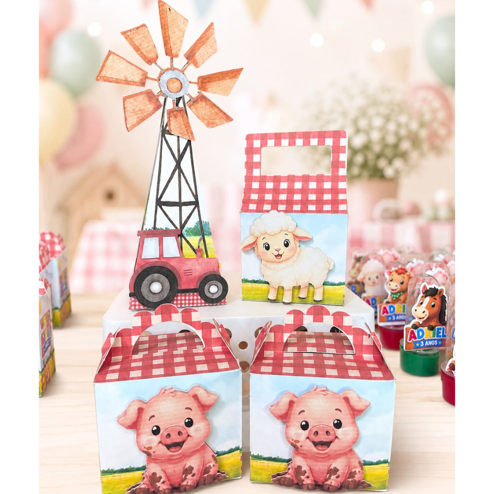30 caixinhas personalizadas tema fazendinha, lembrancinhas para festa, lembrancinhas para aniversário