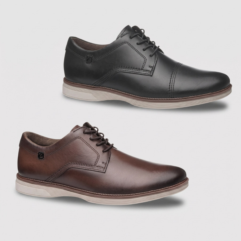 Sapato Masculino Pegada Casual Couro Original Conforto Social