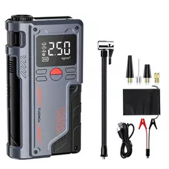JMJN Compressor de Ar Portátil 150PSI 14.8V Digital com Tela LCD Bomba Elétrica Recarregável para Carro, Moto
