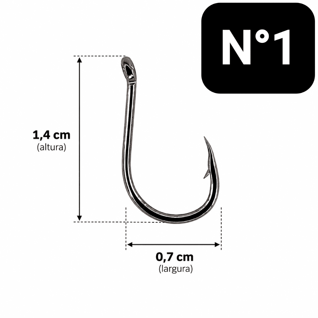 Anzol de Pesca Chinu Kit 10 Un Pesqueiro Pacu Piau Tamba Tilapia Pescaria Tambaqui Cevadeira Chicote — imagem 2 de 2