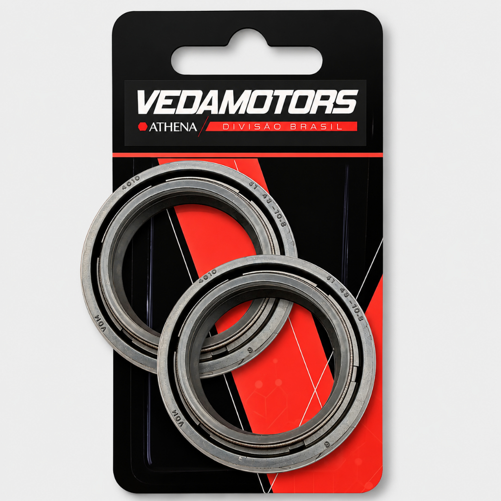 Retentor Bengala Vedamotors + Guarda Pó + Óleo Bengala Fork Oil 10w 500ml Haojue Vr150 2018 Até 2024 — imagem 2 de 2