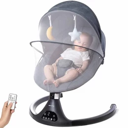 Cadeira de Descanso e Balanço para Bebê Bliss Baby Style com Música, Mosquiteiro e Controle Remoto