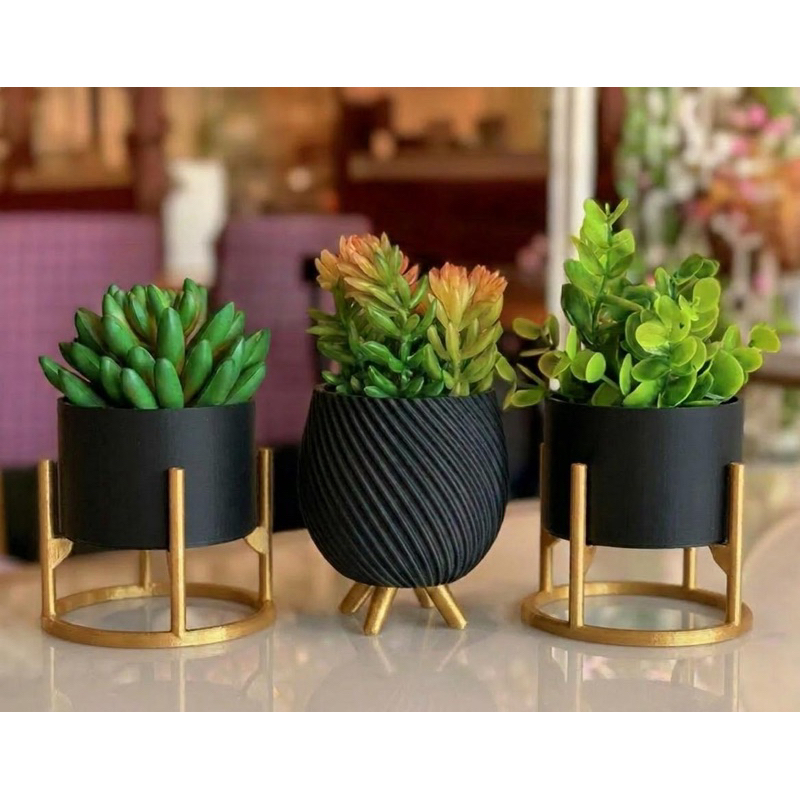 Kit de Vasos Cachepot Minimalista Texturas Vasinho Sala Decoração Delicada para Plantinhas Cactus não acompanha planta